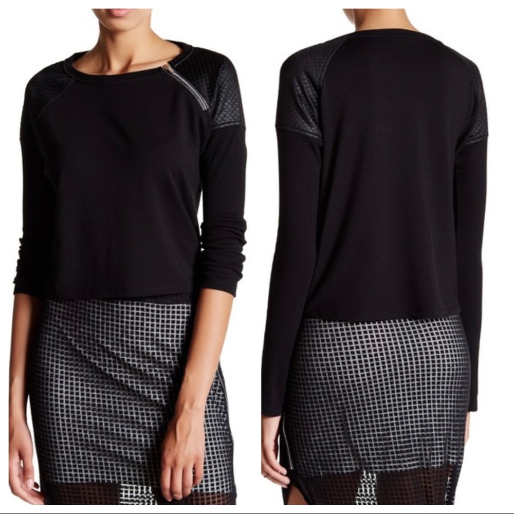 Ramy Brook Tammi Crop Sweatshirt Activewear Top